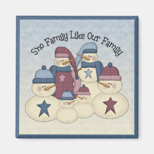 Cute Snow Family Magnet