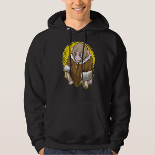 Cute Snow Macaque Monkey Wearing A Coat Meme 1 Hoodie