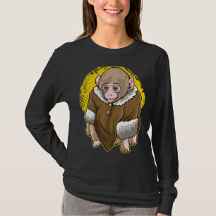 Cute Snow Macaque Monkey Wearing A Coat Meme T-Shirt
