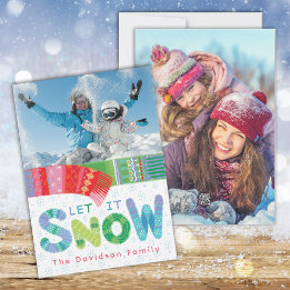 Cute Snow Photo Holiday Cards