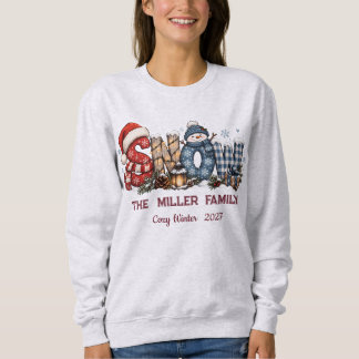 Cute Snow Snowman Matching Family Cosy Winter Sweatshirt