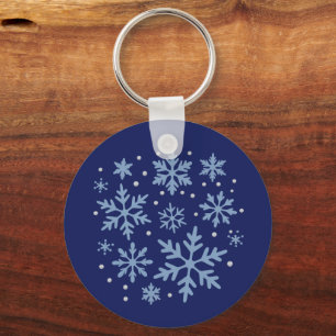 Cute Snowflake Christmas Winter Holiday Cosy Xmas Key Ring