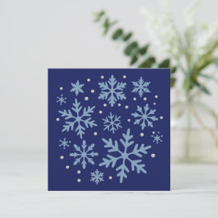 Cute Snowflake Christmas Winter Holiday Cozy Xmas  Invitation
