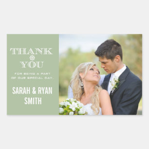 Cute Snowflake Mint Thank You Photo Stickers