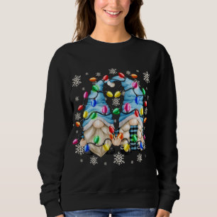 Cute Snowflake Pattern And Christmas Gnome Christm Sweatshirt
