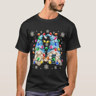 Cute Snowflake Pattern And Christmas Gnome Christm T-Shirt