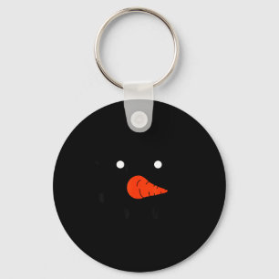 Cute Snowlady Snowman Face Christmas Matching Fami Key Ring