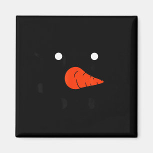 Cute Snowlady Snowman Face Christmas Matching Fami Magnet