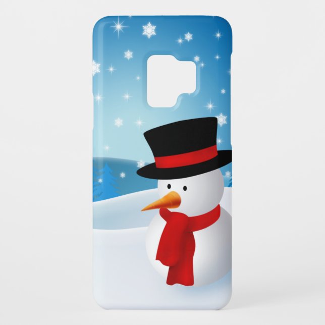 Cute Snowman Case-Mate Samsung Galaxy Case (Back)