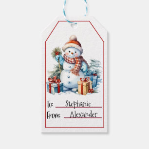Cute Snowman Christmas (1) Gift Tags