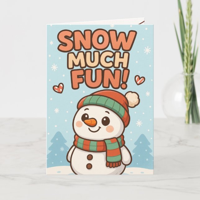 Cute Snowman Christmas Card (Front)