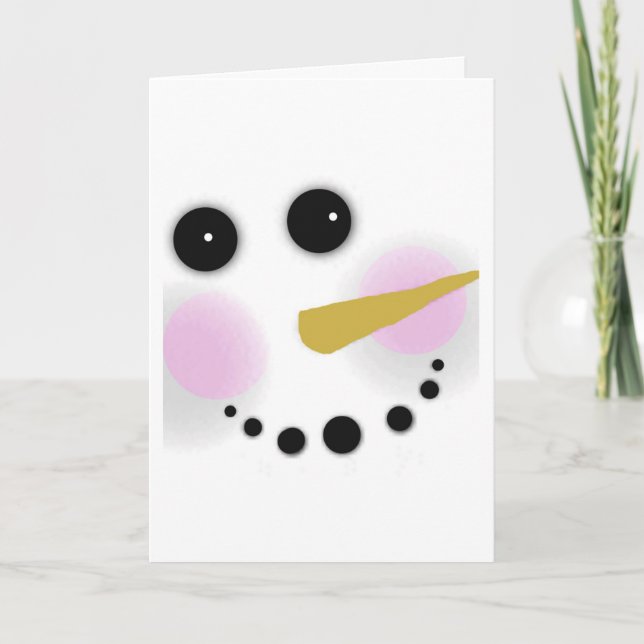 Cute Snowman Christmas Card (Front)