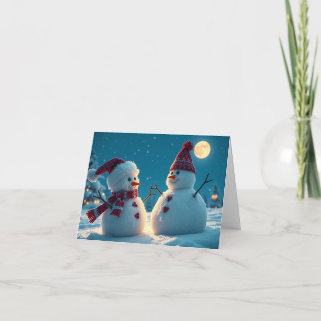 Cute Snowman Christmas Card (Front)
