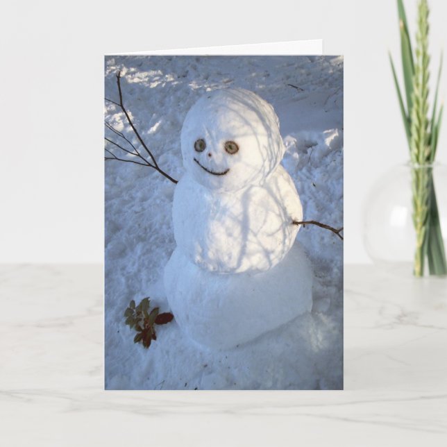 Cute Snowman Christmas card (Front)