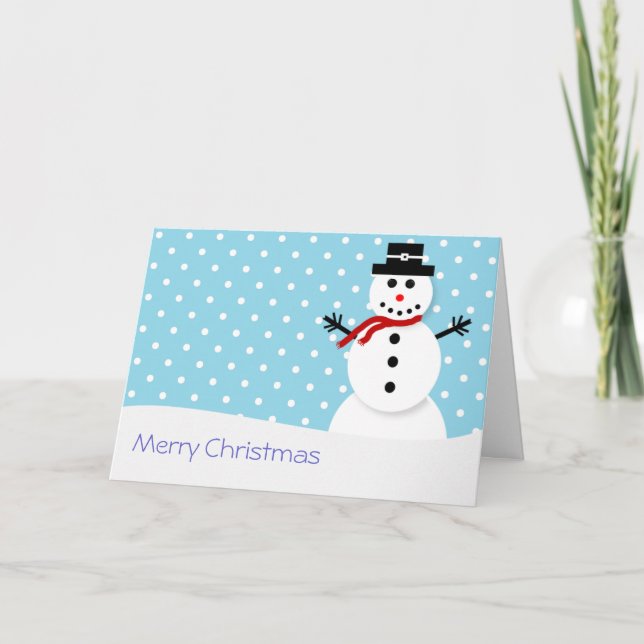 Cute Snowman Christmas Cards (Front)