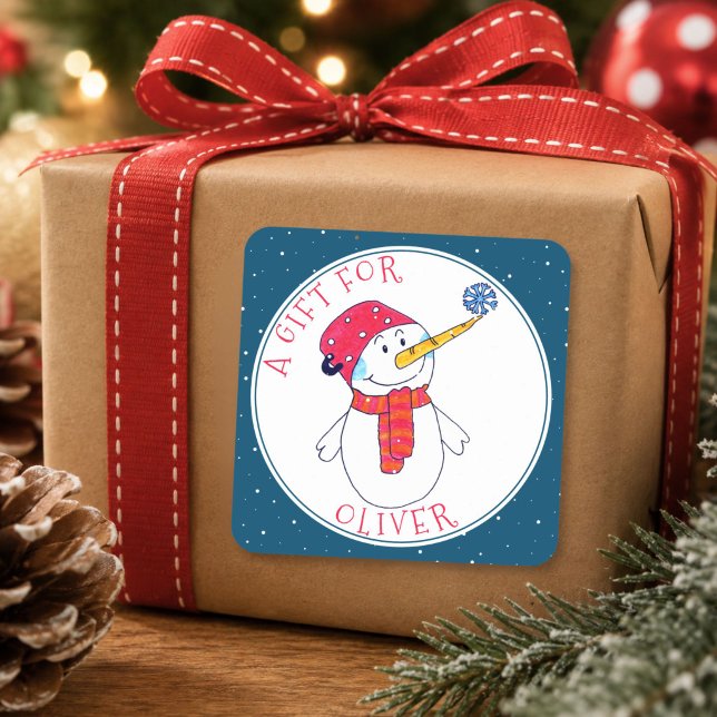 Cute Snowman Christmas Gift Tag for Kids (Creator Uploaded)
