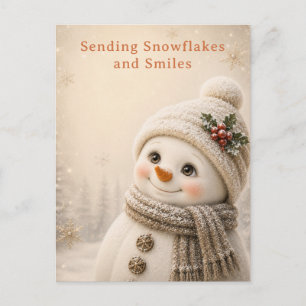 Cute Snowman Christmas Greeting Card
