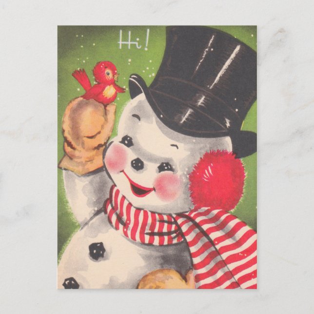 Cute Snowman Christmas Postcards (Front)