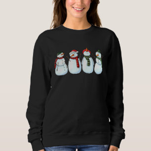 Cute Snowman Christmas Womens Cute For Besties Fri Sweatshirt