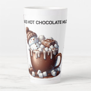 Cute Snowman Cocoa Design Latte Mug