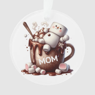 Cute Snowman Cocoa Design Ornament