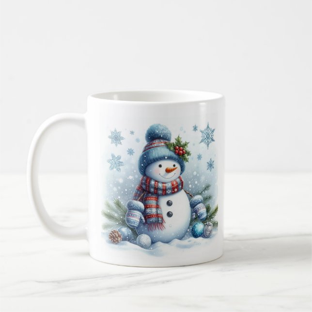 Cute snowman coffee mug (Left)