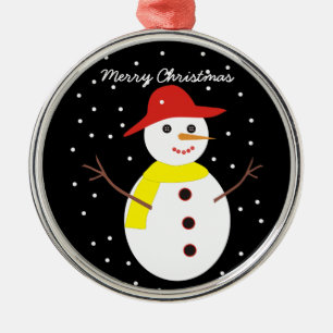 Cute snowman custom Christmas ornament