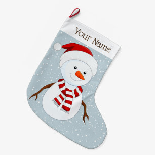 Cute Snowman Design Christmas Stocking