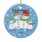Cute Snowman Family of 4 Christmas Ornament
