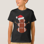 Cute Snowman Football Rugby Funny Christmas T-Shirt<br><div class="desc">Cute Snowman Football Rugby Funny Christmas</div>