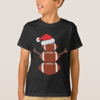 Cute Snowman Football Rugby Funny Christmas