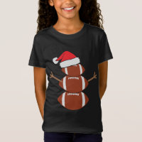 Cute Snowman Football Rugby Funny Christmas