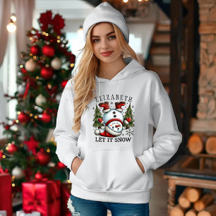 Cute Snowman Fun: Let It Snow Christmas Joy Hoodie
