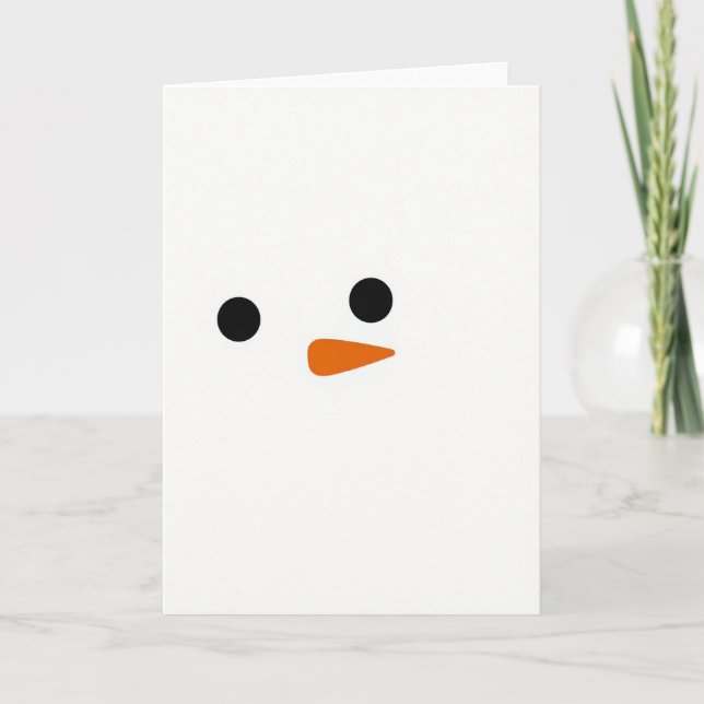 Cute Snowman Holiday Card (Front)