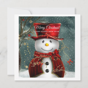 Cute snowman holiday card