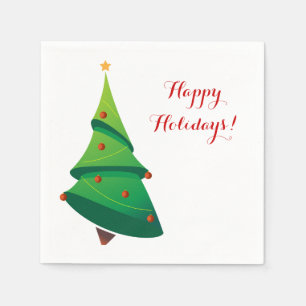 Cute Snowman Holiday Party Paper Napkin Set