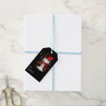 Cute Snowman in Red Velvet Christmas Gift Tags<br><div class="desc">A cute Christmas figure of a snowman in a red velvet hat and jacket,  with gold stars around him,  to add a touch of cuteness and holiday cheer to your gifts this Christmas season.</div>