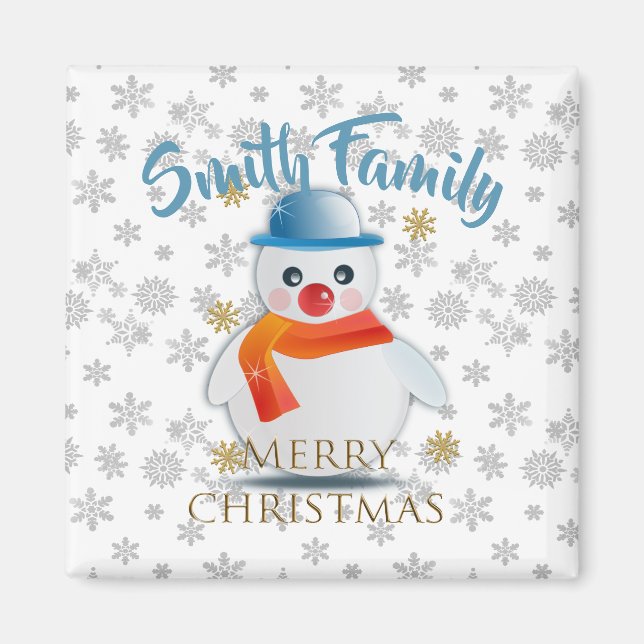 Cute Snowman Magnet (Front)