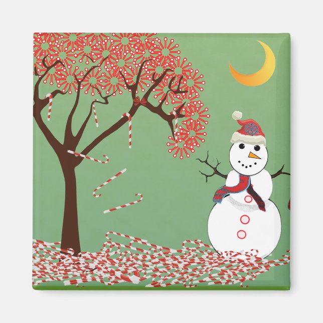 Cute Snowman Magnet (Front)