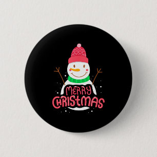 Cute Snowman Merry Xmas Merry Christmas Happy New  6 Cm Round Badge