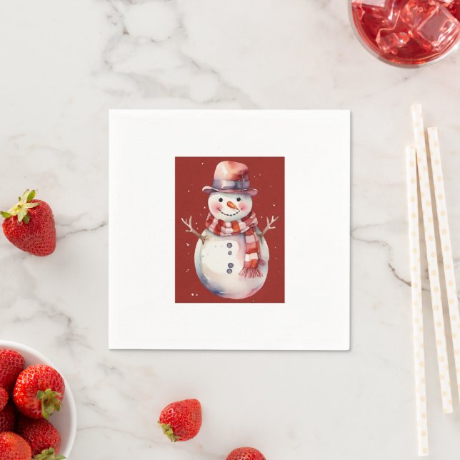 Cute Snowman Napkin (Insitu)