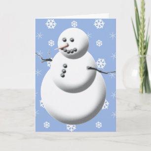 Cute Snowman Personalised Christmas Cards