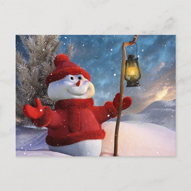 cute  Snowman Postcard (Front)