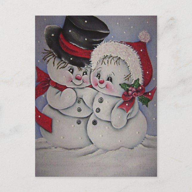 cute  Snowman Postcard (Front)