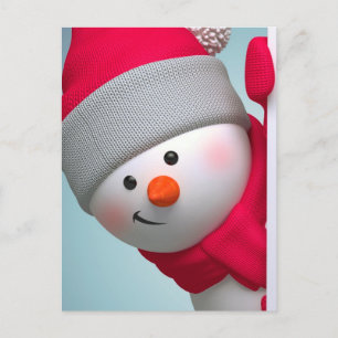Cute Snowman Postcard