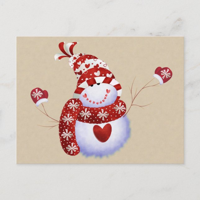 Cute Snowman Postcard (Front)