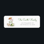Cute Snowman Raking Leaves Fall Return Address<br><div class="desc">Adorable winter return address label with a snowman raking leaves. Illustrated and designed by Patricia Alvarez.</div>