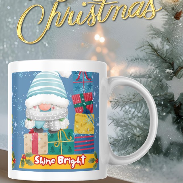 Cute Snowman "Shine Bright" Christmas Coffee Mug (Creator Uploaded)