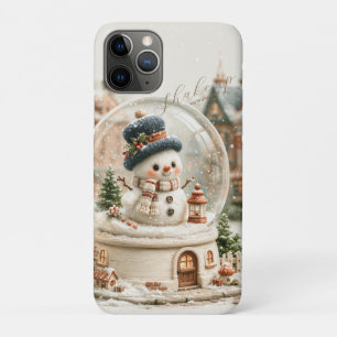 Cute Snowman Snow Globe Case-Mate iPhone Case