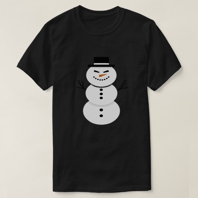 Cute Snowman T-Shirt  (Design Front)
